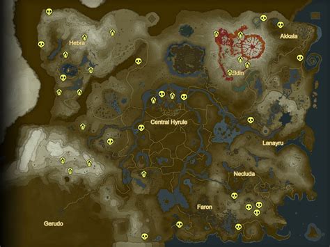 34 Botw Hinox Locations Map - Maps Database Source