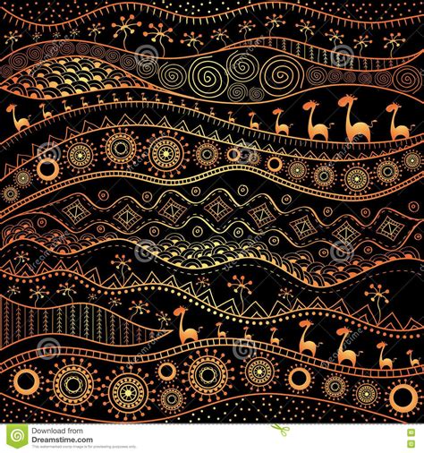 African Hand-drawn Ethno Pattern, Tribal Background. It Can Be Used For Wallpaper, Web Page An ...