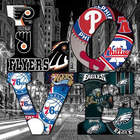 Philadelphia Sports Love Teams 5 .black and White - Etsy | Philadelphia ...