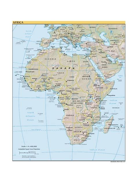 Cia World Factbook Reference Map Africa