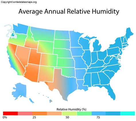 Humidity Map Of The Us - Printable Map Of The US