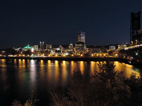 Portland Skyline At Night Photograph by Cityscape Photography