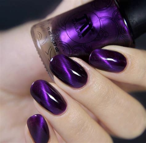 Masura: Under Night Veil ... a GORGEOUS purple magnetic nail polish Purple Nail Polish, Purple ...