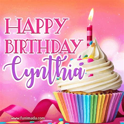 Happy Birthday Cynthia Cupcake GIF - Happy Birthday Cynthia Cynthia ...