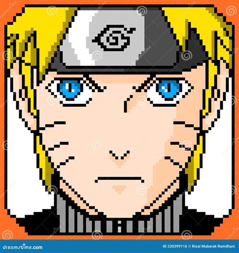 Pixel Art Naruto Character Anime Japan Illustration Stock Illustration - Illustration of fantasy ...