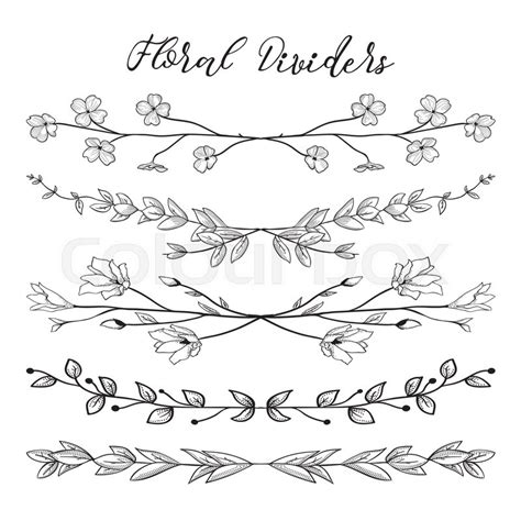 Floral Divider Vector at Vectorified.com | Collection of Floral Divider Vector free for personal use