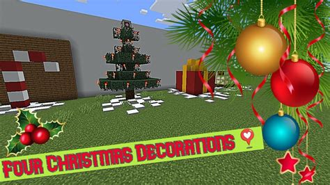 How to build Christmas decorations in Minecraft 1.15 | Creative 101 | Four Holiday Builds - YouTube