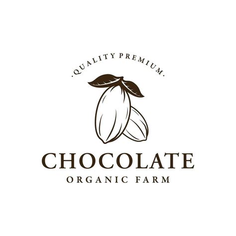 Organic chocolate or cacao fruit logo template design isolated background. 32749138 Vector Art ...