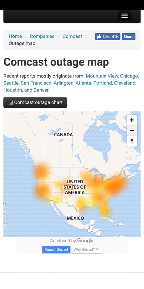 Comcast outage map : r/Comcast