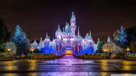 Disneyland Castle Christmas Wallpapers Desktop Background