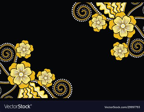 Simple floral background batik motif element Vector Image