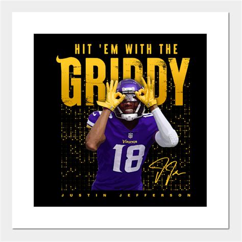 Justin Jefferson Griddy - Justin Jefferson Minnesota Vikings - Posters ...