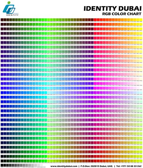 Rgb Hexadecimal Color Chart: A Visual Reference of Charts | Chart Master