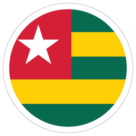 Togo flag. Togo flag shape 25862551 Vector Art at Vecteezy