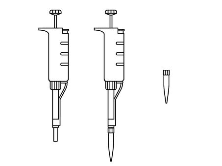 Free Vectors | Micropipette & tip (line drawing)