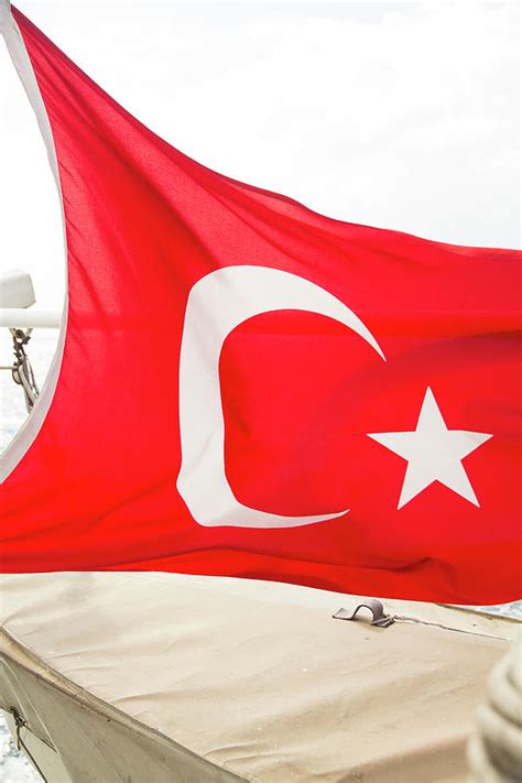 Turkey The Flag Of Turkey Is A Red Flag Photograph by Emily Wilson - Pixels