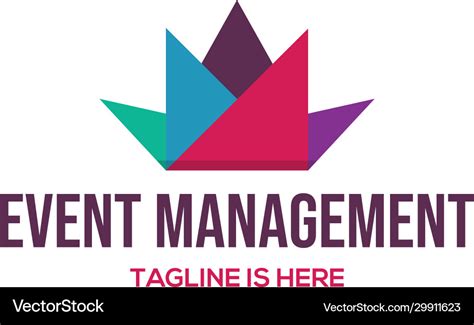 Event management logo Royalty Free Vector Image