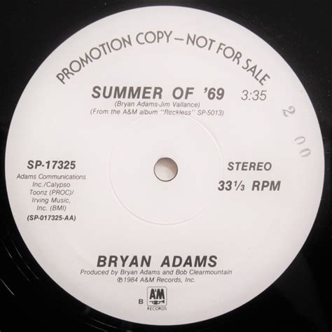 Bryan Adams - Summer Of '69 (1985, Vinyl) | Discogs