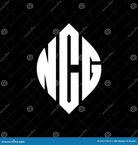 NCG Circle Letter Logo Design with Circle and Ellipse Shape. NCG Ellipse Letters with ...