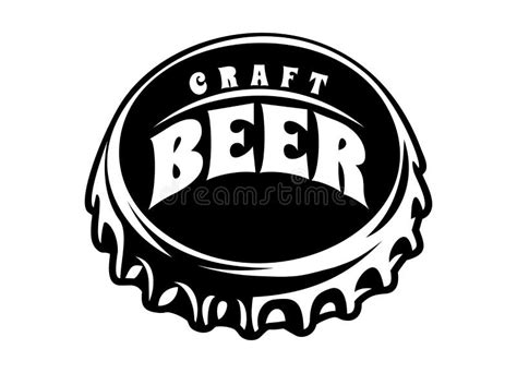 Vector Illustration with Stylized Beer Bottle Cap Stock Vector - Illustration of pint, symbol ...