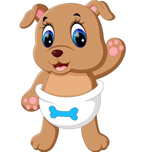 Premium Vector | Baby dog cartoon