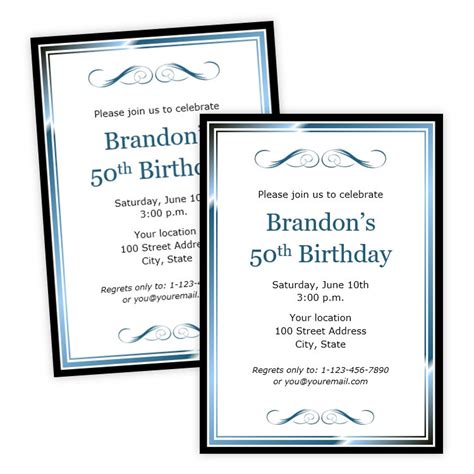 Men's Birthday Party Invitation DIY Printable Template - Etsy