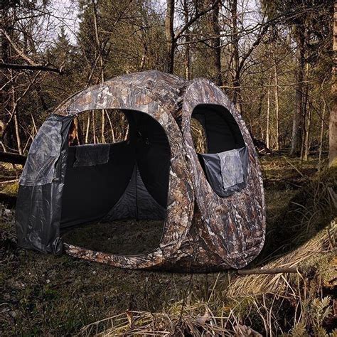 2 Person Portable Camo Pop Up Ground Hunting Blind Outdoor Camping ...