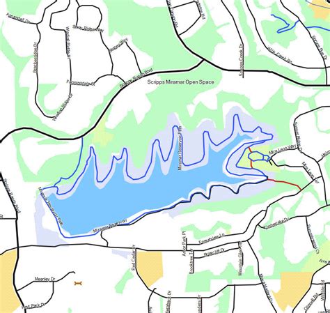 Miramar Reservoir - California Trail Map