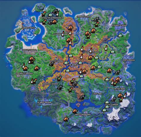 Wildlife Animal Spawn Locations in Fortnite Chapter 2 Season 6