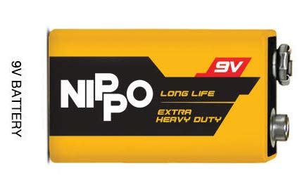 NIPPO Long Life 9V Rectangular Extra Duty Battery- Pack of 5 Battery ...