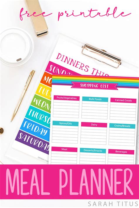 Free Printable Meal Planner | Meal planner printable free, Meal planner printable, Free ...
