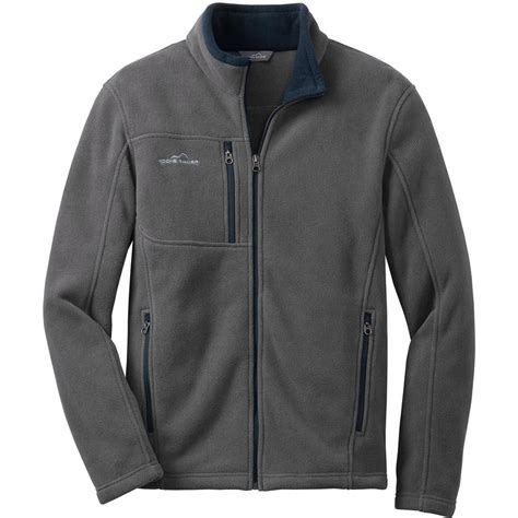 Eddie Bauer Men's Grey Steel Full-Zip Fleece Jacket