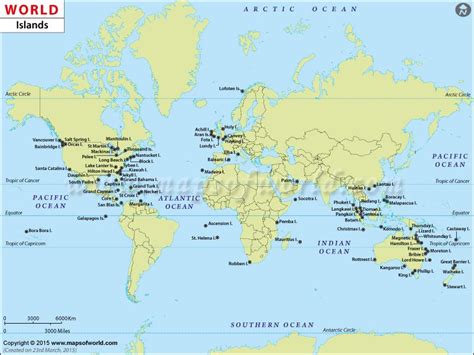 World Islands Map, Islands of the World | Island map, World, Bahamas island