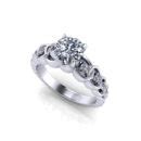Slim Diamond Engagement Ring - Jewelry Designs