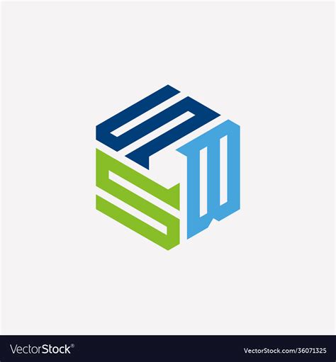 Creative initial letter sbs logo design concept Vector Image