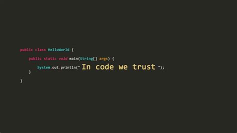 Code Wallpaper - In Code We Trust