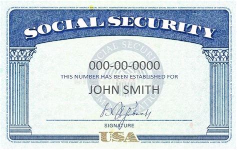 Social security card. American Social Security Card generic filled SSN ...