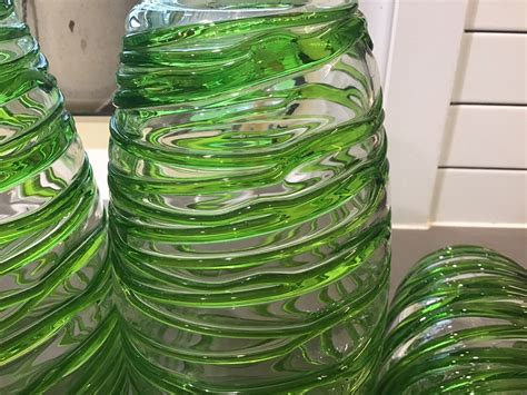 Vintage Art Glass Pendant Light Shades Mid Century Swirl 1960s Threaded X3 | eBay