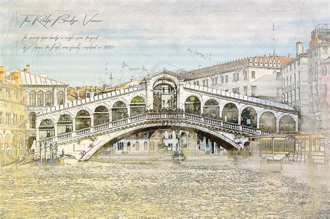 Rialto Bridge Painting by Theodor Decker