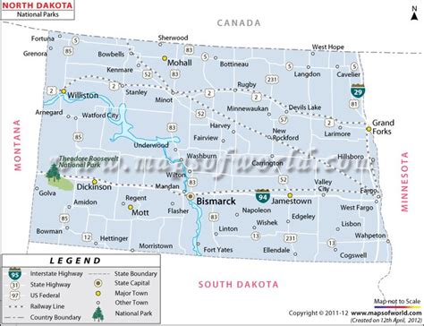 North Dakota National Parks Map | National parks map, National parks, North dakota