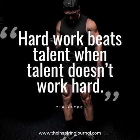 hard work beats talent quote | The Inspiring Journal