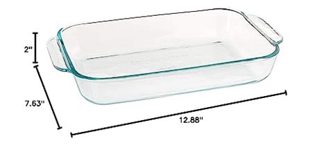 Pyrex, Clear Basics 2 Quart Glass Oblong Baking Dish, 11.1 in. x 7.1 in ...