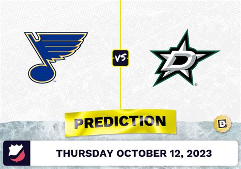 Blues vs. Stars Prediction and Odds - October 12, 2023