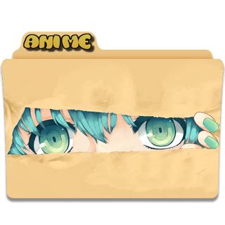 Custom Anime Folder Icons Brown anime folder illustration anime desktop ...