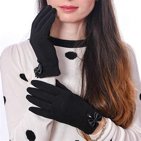 DEBRA WEITZNER Driving Gloves Touchscreen Winter Gloves for Women Cotton | Winter gloves for ...