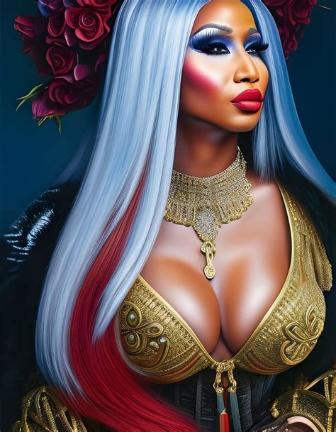 Nicki Minaj with rose crown - AI Generated Artwork - NightCafe Creator