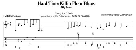 Skip James - Hard Time Killin' Floor Blues | Guitar Lesson & Tab | JGB