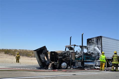 I-15 slow after semi-truck catches fire - Victor Valley News Group | VVNG.com