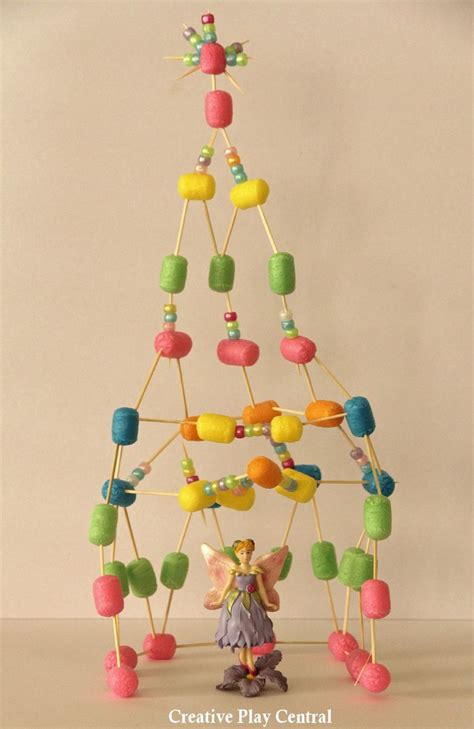 Picture 16 toothpick sculpture - fairy house | Toothpick sculpture, Cloud theme, Crafts for kids