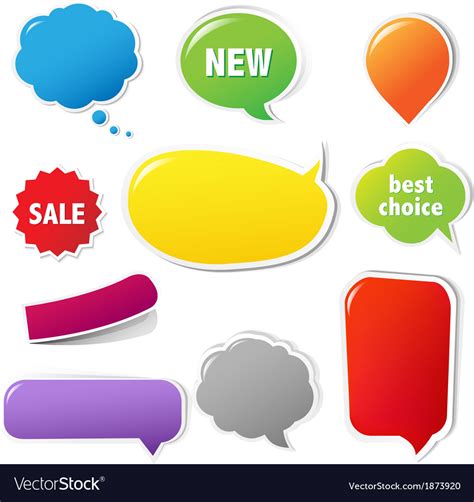 Color labels set with text Royalty Free Vector Image